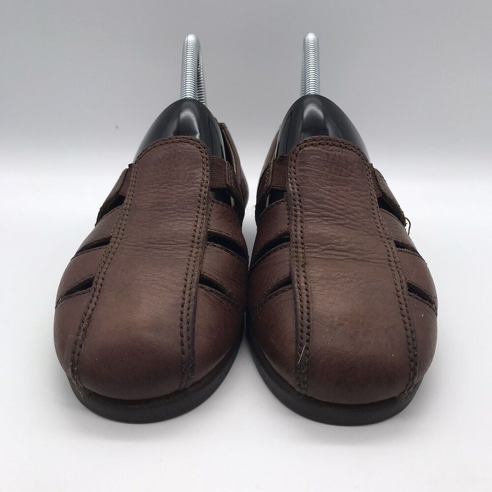 Softspots Fisherman Sandals Women's 6.5M Brown Leather Slip On Comfort Shoes - Picture 2 of 9